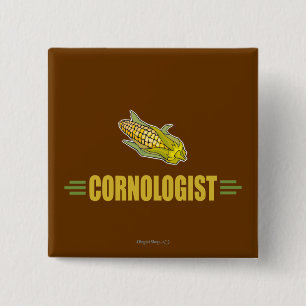 Funny Corn 15 Cm Square Badge