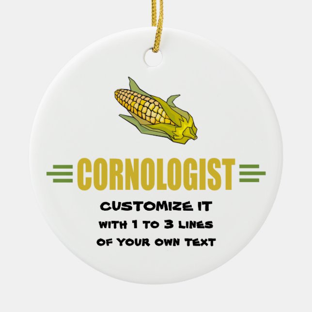 Funny Corn Ceramic Tree Decoration (Front)