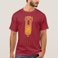 Funny Corn Dog With Dachshund Badger Sausage
