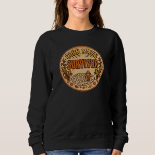 Funny Corn Maze Survivor Vintage Fall T-Shirt Sweatshirt