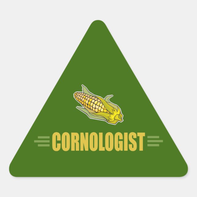 Funny Corn Triangle Sticker (Front)