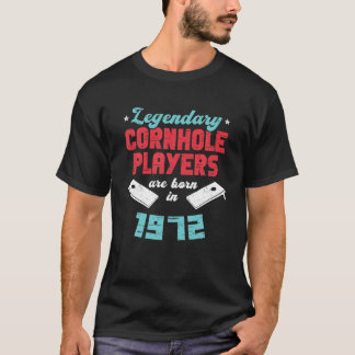Funny Cornhole 50Th Birthday Cornhole Player Born T-Shirt