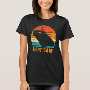Funny Cornhole Corn Hole Retro Light u2019em Up T-Shirt