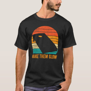 Funny Cornhole Corn Hole Retro Make Them Glow T-Shirt