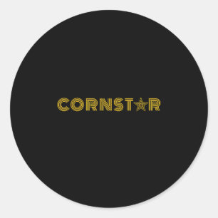 Funny Cornhole Cornhole Team Cornstar Classic Round Sticker