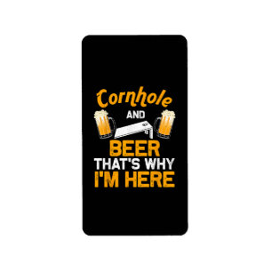 Funny Cornhole Gift For Men Cornhole Player Beer Label