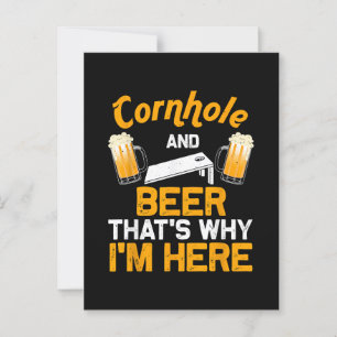 Funny Cornhole Gift For Men Cornhole Player Beer Postcard