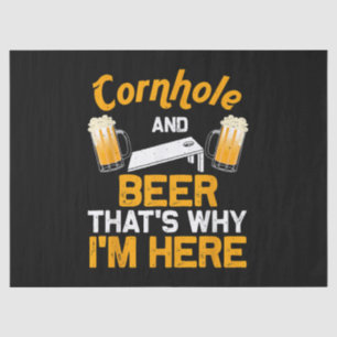 Funny Cornhole Gift For Men Cornhole Player Beer  Tissue Paper