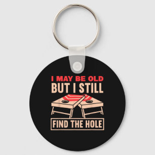 Funny Cornhole Grandpa Fathers Day Toss Games Key Ring
