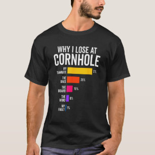 Funny Cornhole Player Team Design Why I Lose At Co T-Shirt