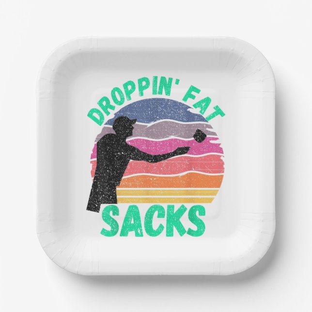 Funny Cornhole Team Cornhole Accessories  Paper Plate (Front)