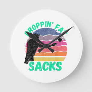 Funny Cornhole Team Cornhole Accessories Round Clock