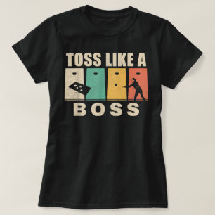 Funny Cornhole Toss Like A Boss Dad T-Shirt