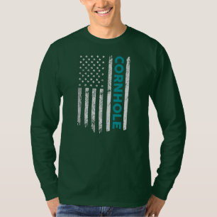 Funny Cornhole US Flag Men women Cornhole T-Shirt