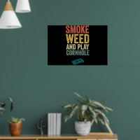 Funny Cornhole Weed Vintage Retro Team Gift