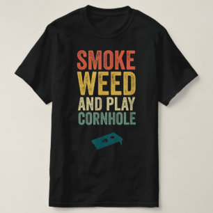 Funny Cornhole Weed Vintage Retro Team Gift T-Shirt