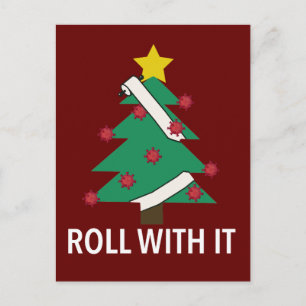 Funny Coronavirus Christmas Tree Postcard