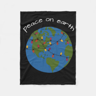 Funny Costumes For Celebrating Christmas Peace On Fleece Blanket