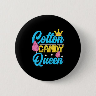 Funny Cotton Candy Queen Quote Women Girls Flavore 6 Cm Round Badge