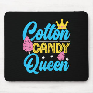 Funny Cotton Candy Queen Quote Women Girls Flavore Mouse Pad