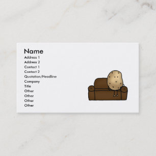 Funny couch potato business card