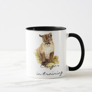 Funny Cougar in-training with Cub, Kitten Mug