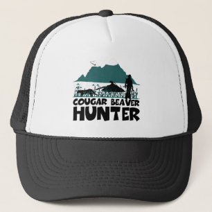 Funny cougar trucker hat