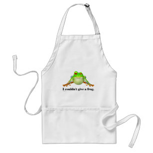 Funny Couldn't Give a Frog Cartoon Standard Apron