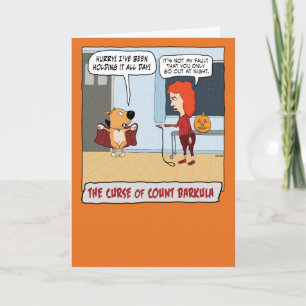 Funny Count Barkula Halloween Card