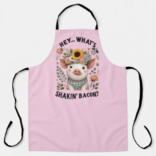 Funny Country pig farm word art  Apron