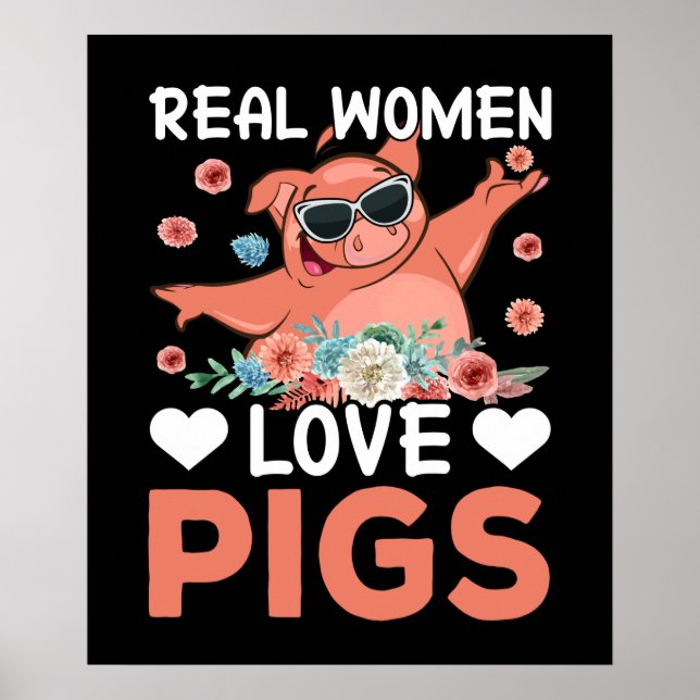 Funny Country Pig Lovers Poster (Front)