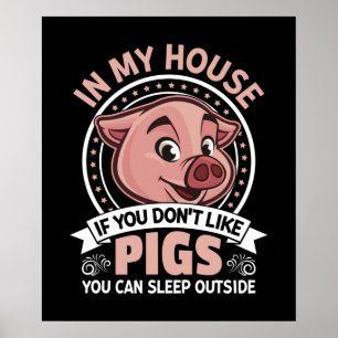 Funny Country Pig Lovers Poster