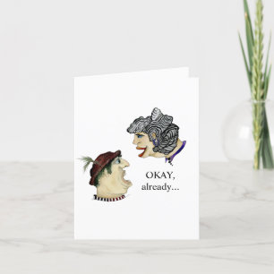 Funny couple dealing with generational realities card