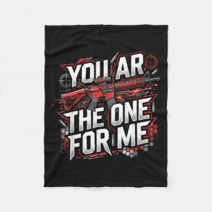 Funny couple matching valentine ar the one for fleece blanket