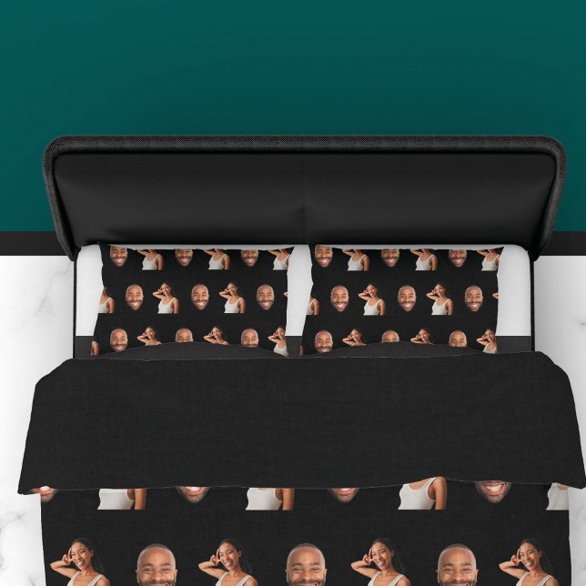 Funny Couple Personalised 2 Face Photo Pillowcase (Funny Couple Personalized 2 Face Photo Pillow Case)