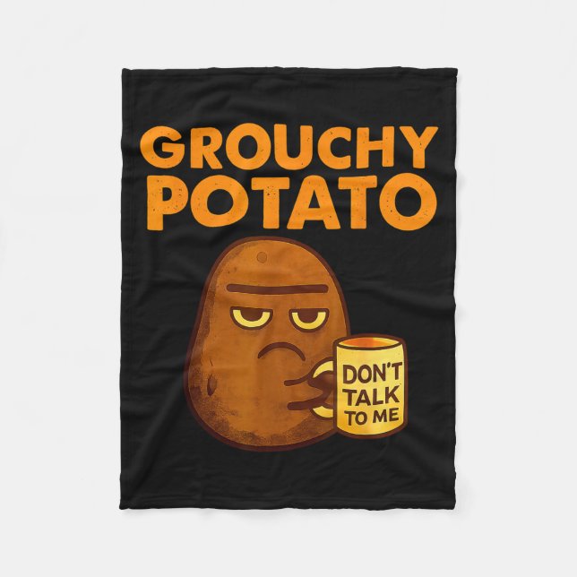 Funny Couple Sweet Tato &amp; Grouchy Tato  Fleece Blanket (Front)