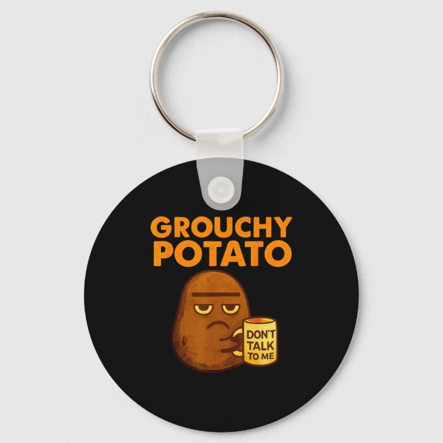 Funny Couple Sweet Tato &amp; Grouchy Tato  Key Ring (Front)