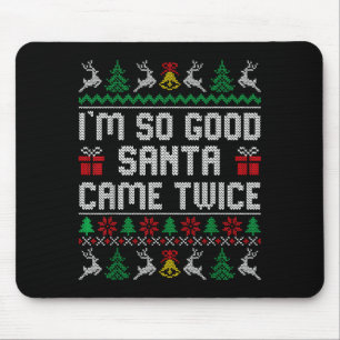 Funny Couple Ugly Christmas Sweater For Men Women  Mouse Pad