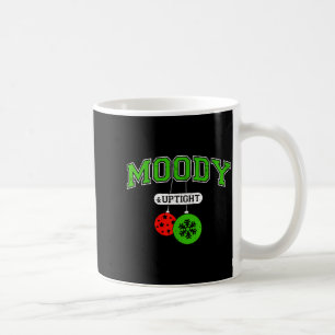 Funny Couples Christmas Merry And Bright Moody And Coffee Mug