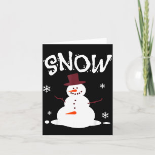 Funny Couples Christmas Party Snow Man Merry Xmas Card