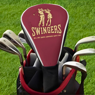 Funny Couple's Custom Golf Gift Matching Golf Head Cover