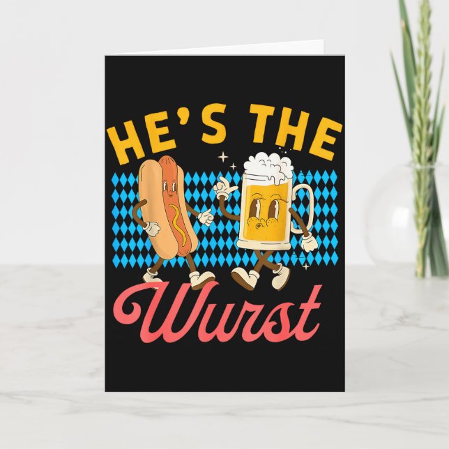 Funny Couples She's A Brat He's The Wurst  Card (Front)