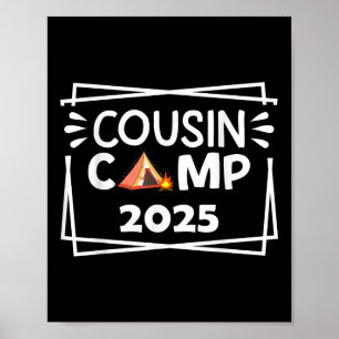 Funny Cousin Camp 2025 Camping Crew Family Vacatio Poster