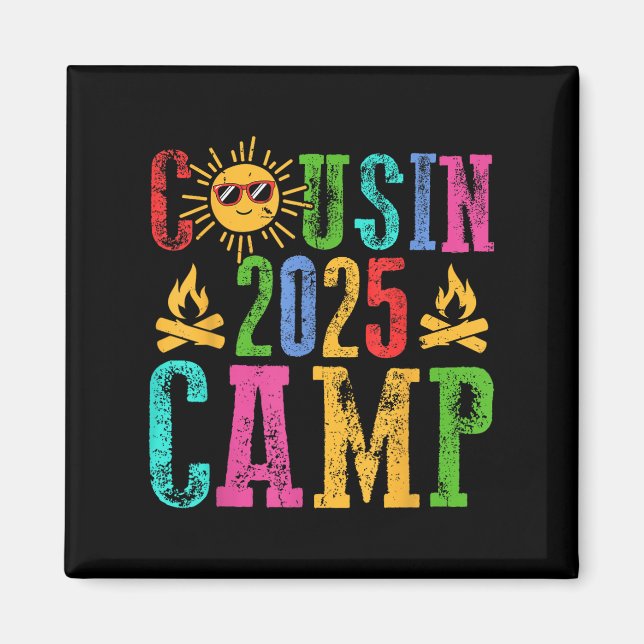 Funny Cousin Camp 2025 Camping Crew Summer Vacatio Magnet (Front)