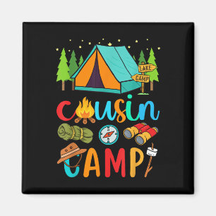 Funny Cousin Camp 2025 Family Vacation Summer Camp Magnet