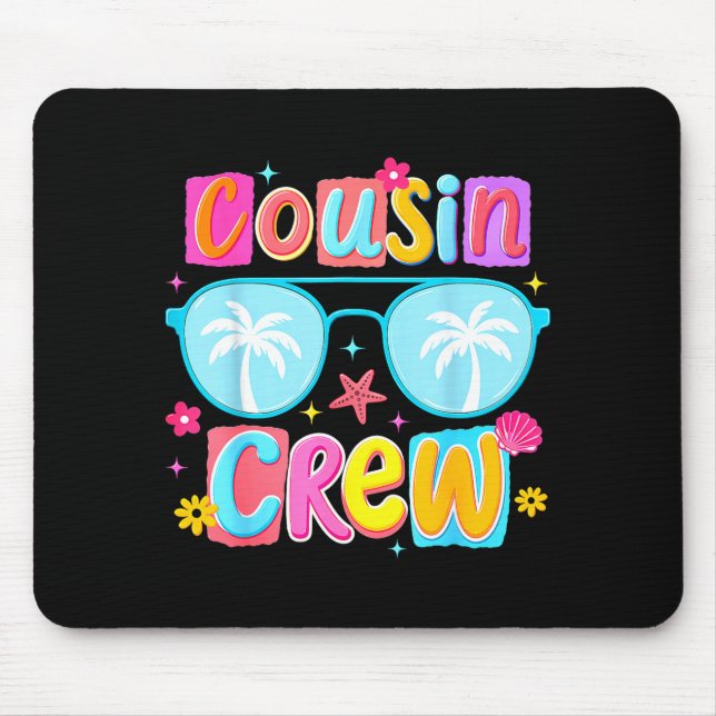 Funny cousin crew summer vacation trip beach mouse pad (Front)