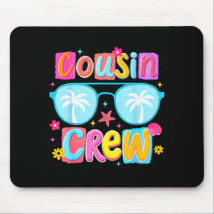Funny cousin crew summer vacation trip beach mouse pad