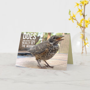 Funny Cover Text Bird Photo Greeting Card