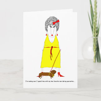 Funny COVID-19 Quarantine Greeting Card