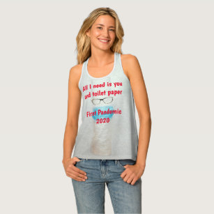 Funny Covid 2020 First Pandemic Toilet Paper Singlet